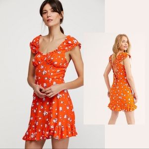NWT Free People Like A Lady Printed Mini Dress Size Small